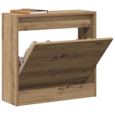 vidaXL Ντουλάπα Παπουτσιών Καρυδιά 60x21x57cm Επεξεργασμένο Ξύλο