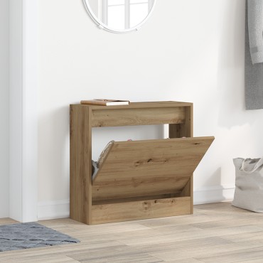 vidaXL Ντουλάπα Παπουτσιών Καρυδιά 60x21x57cm Επεξεργασμένο Ξύλο