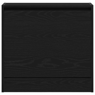 vidaXL Ντουλάπα Παπουτσιών Μαύρο Δρυς 60x21x57cm Επεξεργασμένο Ξύλο