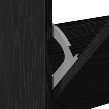 vidaXL Ντουλάπα Παπουτσιών Μαύρο Δρυς 60x21x57cm Επεξεργασμένο Ξύλο