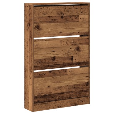 vidaXL Ντουλάπα Παπουτσιών Παλιού Ξύλου 80x21x125,5cm Κατασκευασμένο Ξύλο