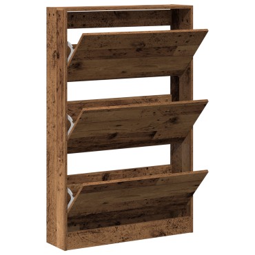 vidaXL Ντουλάπα Παπουτσιών Παλιού Ξύλου 80x21x125,5cm Κατασκευασμένο Ξύλο