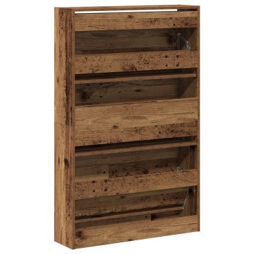 vidaXL Ντουλάπα Παπουτσιών Παλιού Ξύλου 80x21x125,5cm Κατασκευασμένο Ξύλο