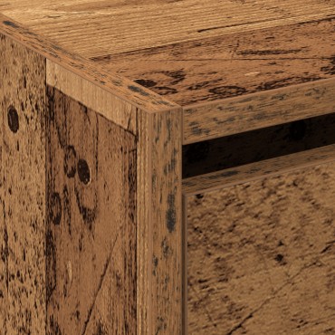 vidaXL Ντουλάπα Παπουτσιών Παλιού Ξύλου 80x21x125,5cm Κατασκευασμένο Ξύλο