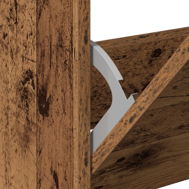 vidaXL Ντουλάπα Παπουτσιών Παλιού Ξύλου 80x21x125,5cm Κατασκευασμένο Ξύλο