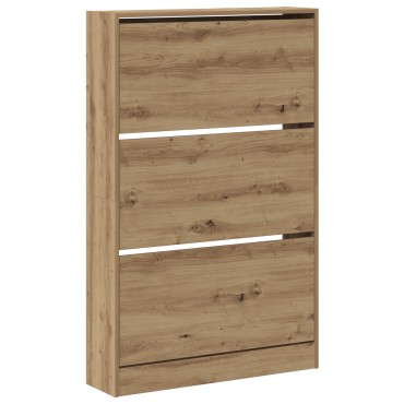 vidaXL Ντουλάπα Παπουτσιών Καρυδιά 80x21x125,5cm Επεξεργασμένο Ξύλο