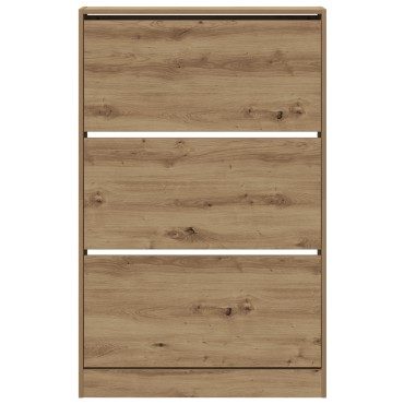 vidaXL Ντουλάπα Παπουτσιών Καρυδιά 80x21x125,5cm Επεξεργασμένο Ξύλο
