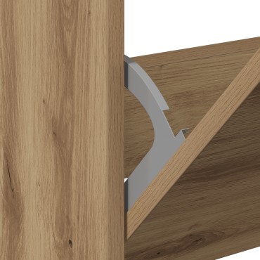 vidaXL Ντουλάπα Παπουτσιών Καρυδιά 80x21x125,5cm Επεξεργασμένο Ξύλο