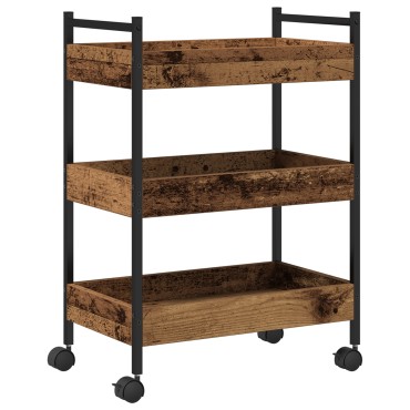 vidaXL Καρότσι Κουζίνας Παλαιό ξύλο 50x30x70cm 1 τεμ.