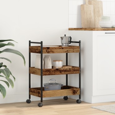 vidaXL Καρότσι Κουζίνας Παλαιό ξύλο 50x30x70cm 1 τεμ.