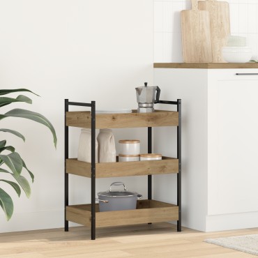 vidaXL Κινήσεις Κουζίνας Καρυδιά 50x30x70cm Επεξεργασμένο Ξύλο