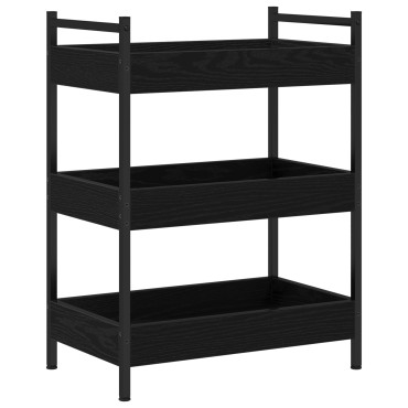 vidaXL Καρότσι Κουζίνας Μαύρη δρυς 50x30x70cm Επεξεργασμένο Ξύλο 1 τεμ.