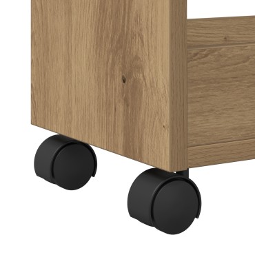 vidaXL Ρολό Καλάθι από Δρυ 60x22x79cm Επεξεργασμένου Ξύλου