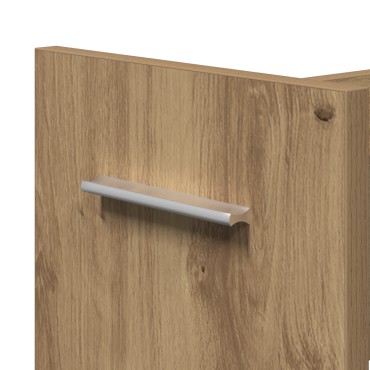 vidaXL Ρολό Καλάθι από Δρυ 60x22x79cm Επεξεργασμένου Ξύλου