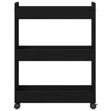 vidaXL Κιβώτιο Ρολά Μαύρο Δρυς 60x22x79cm Επεξεργασμένο Ξύλο