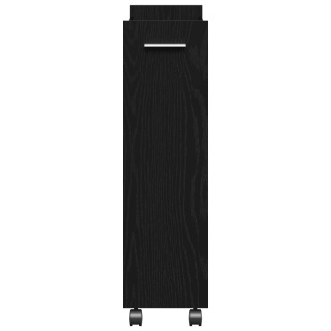 vidaXL Κιβώτιο Ρολά Μαύρο Δρυς 60x22x79cm Επεξεργασμένο Ξύλο