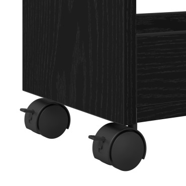 vidaXL Κιβώτιο Ρολά Μαύρο Δρυς 60x22x79cm Επεξεργασμένο Ξύλο