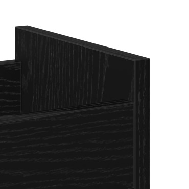vidaXL Κιβώτιο Ρολά Μαύρο Δρυς 60x22x79cm Επεξεργασμένο Ξύλο