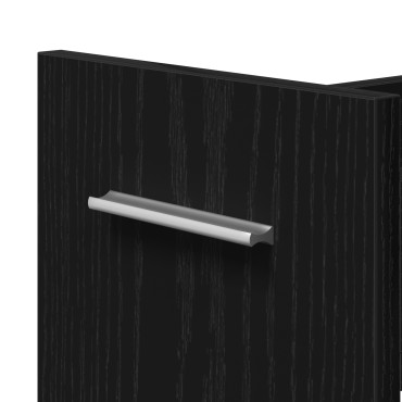 vidaXL Κιβώτιο Ρολά Μαύρο Δρυς 60x22x79cm Επεξεργασμένο Ξύλο