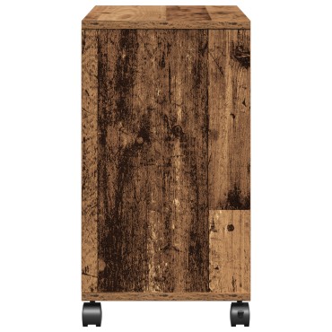 vidaXL Τραπέζι με Ρόδες από Παλιό Ξύλο 50x30x55cm Φτιαγμένο από MDF 1 τεμ.