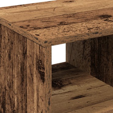 vidaXL Τραπέζι με Ρόδες από Παλιό Ξύλο 50x30x55cm Φτιαγμένο από MDF 1 τεμ.