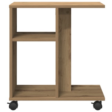 vidaXL Τραπεζάκι με Ρόδες Artisan Oak 50x30x55cm Ξύλο Επεξεργασμένο 1 τεμ.