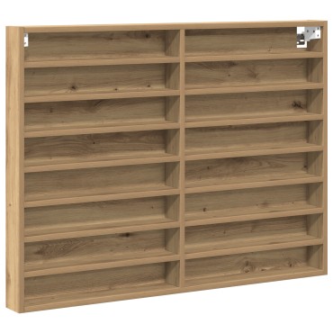vidaXL Βιτρίνα Artisan Ξύλο Δρυός 100x8,5x75cm Συνθετικό Ξύλο