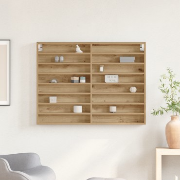 vidaXL Βιτρίνα Artisan Ξύλο Δρυός 100x8,5x75cm Συνθετικό Ξύλο