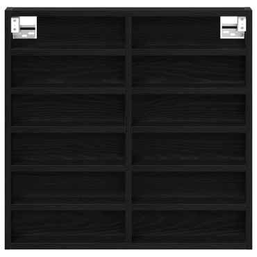vidaXL Βιτρίνα Μαύρη Δρυς 60x8,5x58cm Επεξεργασμένο Ξύλο