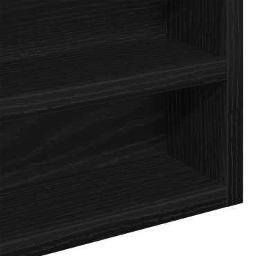 vidaXL Βιτρίνα Μαύρη Δρυς 60x8,5x58cm Επεξεργασμένο Ξύλο