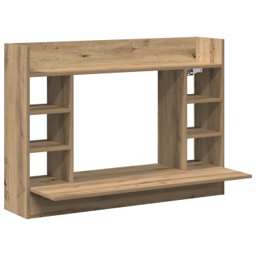 vidaXL Γραφείο Τοίχου Μαύρης Δρυός 105x48x75cm Επεξεργασμένο Ξύλο 1 τεμ.