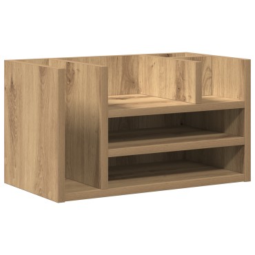 vidaXL Οργανωτής Γραφείου Μαύρη Δρυς 44.5x24x25 cm Κατασκευασμένο Ξύλο