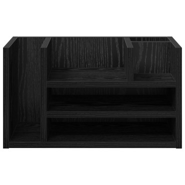 vidaXL Οργανωτής Γραφείου Μαύρης Δρυός 44.5x24x25 εκ. Ξυλεία