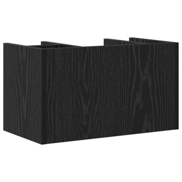 vidaXL Οργανωτής Γραφείου Μαύρης Δρυός 44.5x24x25 εκ. Ξυλεία