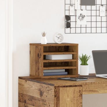 vidaXL Organiser Γραφείου Παλιό Ξύλο 36x26x29.5 εκ. Ξύλο