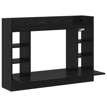 vidaXL Γραφείο Τοίχου Μαύρη Δρυς 105x48x75cm Επεξεργασμένο Ξύλο 1 τεμ.