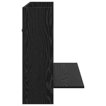 vidaXL Γραφείο Τοίχου Μαύρη Δρυς 105x48x75cm Επεξεργασμένο Ξύλο 1 τεμ.