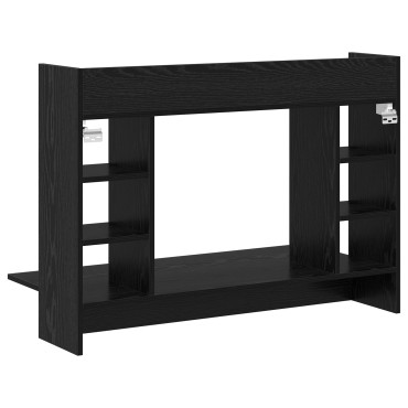 vidaXL Γραφείο Τοίχου Μαύρη Δρυς 105x48x75cm Επεξεργασμένο Ξύλο 1 τεμ.