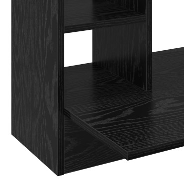 vidaXL Γραφείο Τοίχου Μαύρη Δρυς 105x48x75cm Επεξεργασμένο Ξύλο 1 τεμ.