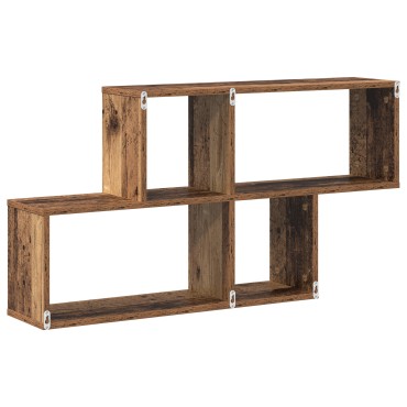 vidaXL Ράφι τοίχου παλαιού ξύλου 100x20x53cm Ξύλο μηχανικής 1 τεμ.