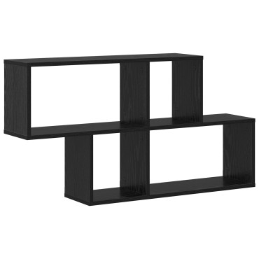 vidaXL Ράφι Τοίχου Μαύρη Δρυς 100x20x53cm Επεξεργασμένο Ξύλο 1 τεμ.