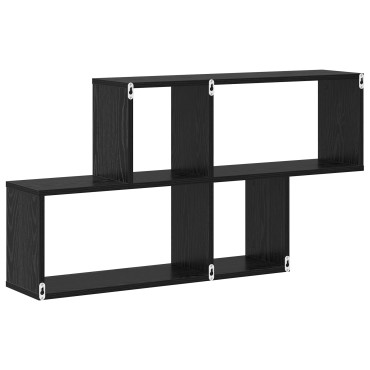 vidaXL Ράφι Τοίχου Μαύρη Δρυς 100x20x53cm Επεξεργασμένο Ξύλο 1 τεμ.