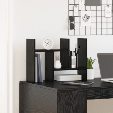 VidaXL Οργανωτής Γραφείου Μαύρη Βελανιδιά 50x15.5x35.5 εκ