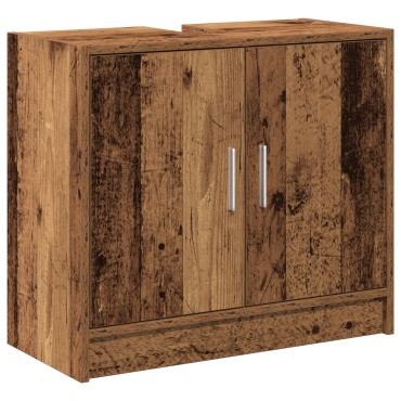 vidaXL Ντουλάπι Νιπτήρα Παλιό Ξύλο 63x29x55cm Συμπαγές Ξύλο 1 τεμ.