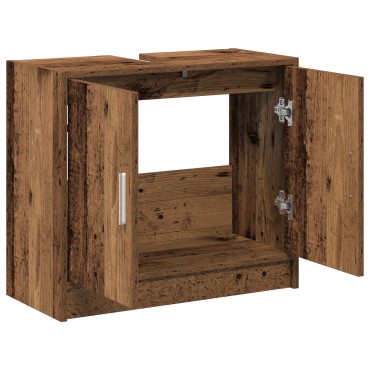 vidaXL Ντουλάπι Νιπτήρα Παλιό Ξύλο 63x29x55cm Συμπαγές Ξύλο 1 τεμ.
