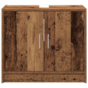 vidaXL Ντουλάπι Νιπτήρα Παλιό Ξύλο 63x29x55cm Συμπαγές Ξύλο 1 τεμ.