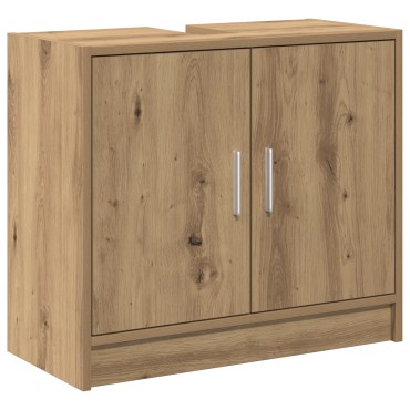 vidaXL ντουλάπι νιπτήρα ξύλο δρυός 63x29x55cm επεξεργασμένο ξύλο