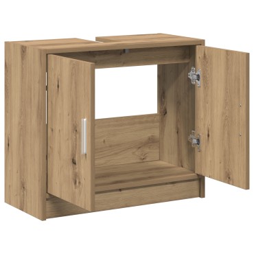 vidaXL ντουλάπι νιπτήρα ξύλο δρυός 63x29x55cm επεξεργασμένο ξύλο