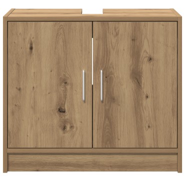 vidaXL ντουλάπι νιπτήρα ξύλο δρυός 63x29x55cm επεξεργασμένο ξύλο