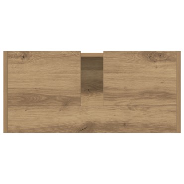 vidaXL ντουλάπι νιπτήρα ξύλο δρυός 63x29x55cm επεξεργασμένο ξύλο